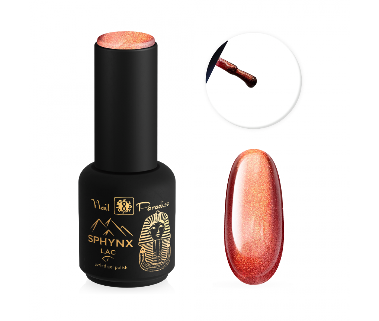 SPHYNX LAC CAT EYE GEL POLISH 911005 - BURGUNDY DAWN 10ML