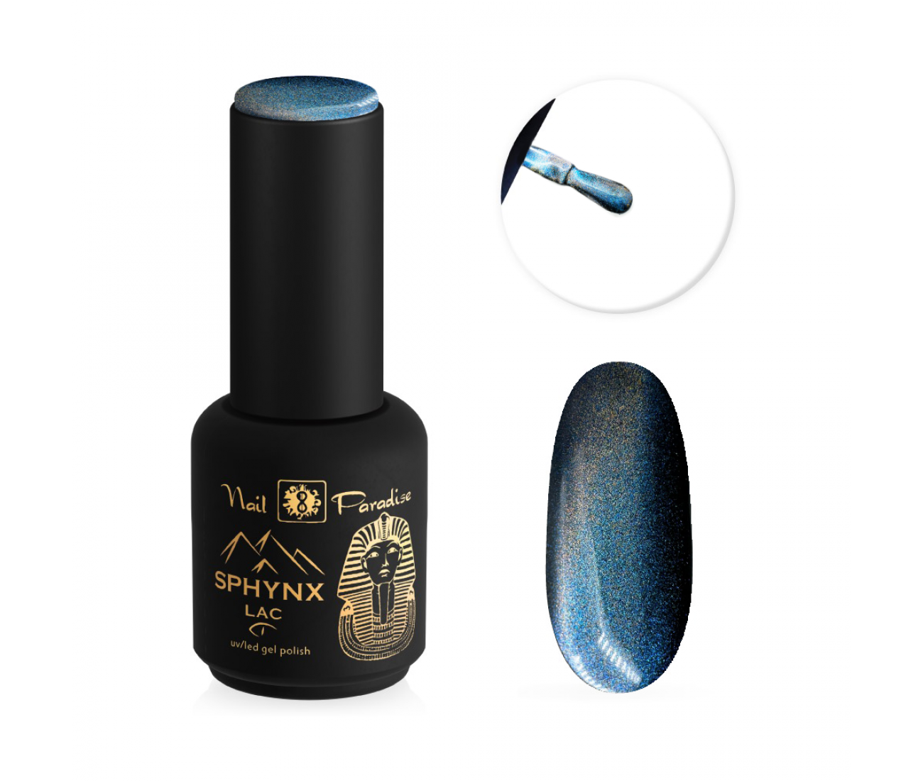 SPHYNX LAC CAT EYE GEL POLISH - ⁠⁠⁠MIDNIGHT MUS 10ML 921006