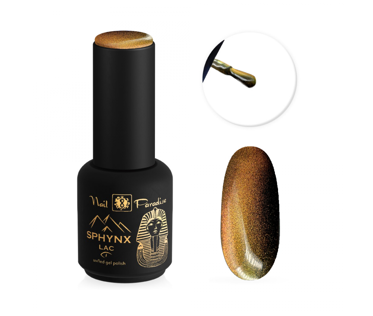 SPHYNX LAC CAT EYE GEL POLISH - BRONZE TEMPTATION 10ML 921002