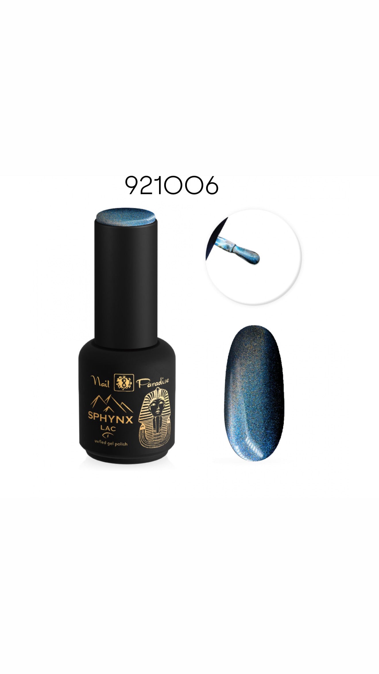 SPHYNX LAC CAT EYE GEL POLISH - ⁠⁠⁠MIDNIGHT MUS 10ML 921006