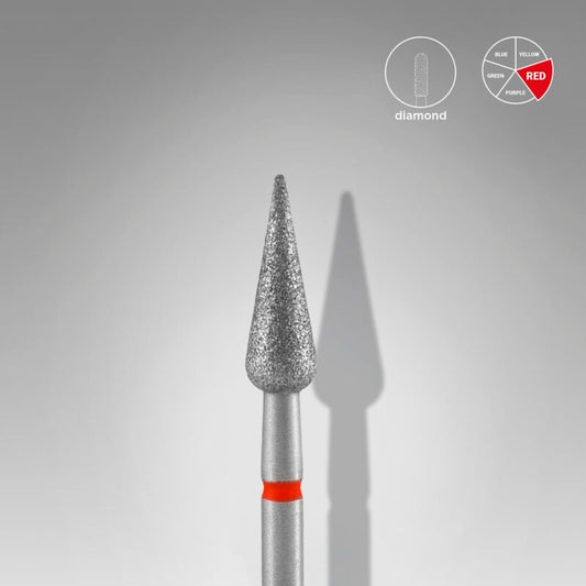 Drillbit Spiss Pæreform - 4mm / 12mm - Fin grit (FA100R040/12)