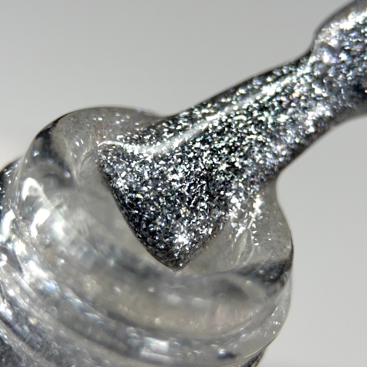 SPARK glitter top gel  SILVER 15ml TPO free