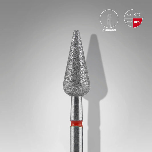Drillbit Spiss Pæreform - 5mm / 12mm - Fin grit (FA100R050/12)