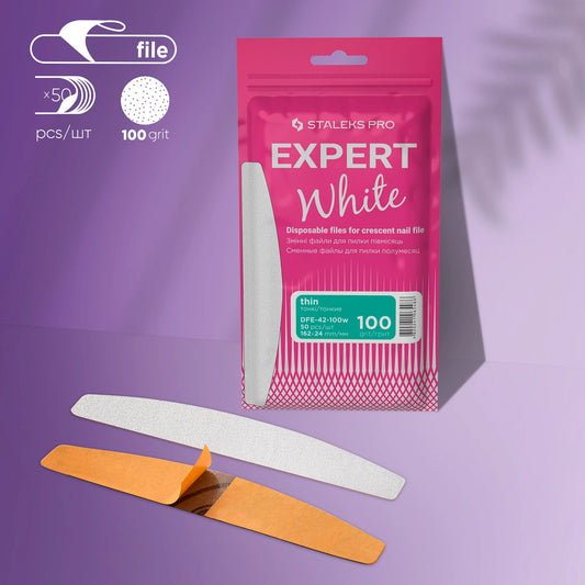 STALEKS EXPERT 42
Adhesive nail files for crescent base, 100 grit (50 pcs)
SKU: DFE-42-100w