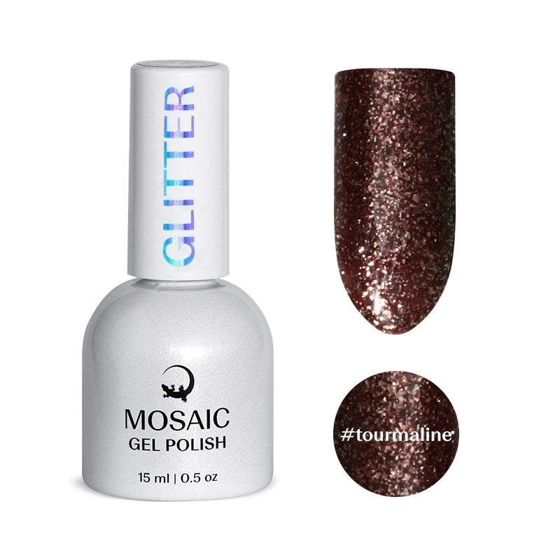 Gel Polish GLITTER Collection - TOURMALINE 15ml TPO free