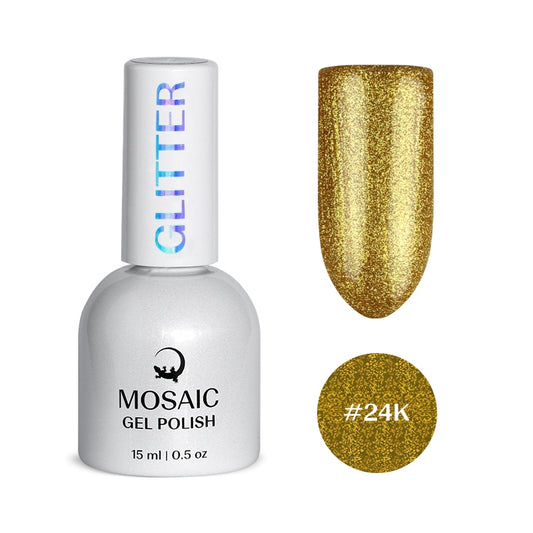 Gel Polish GLITTER Collection - 24K 15ml