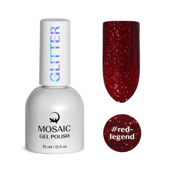 Gel Polish GLITTER Collection - RED LEGEND 15ml TPO free
