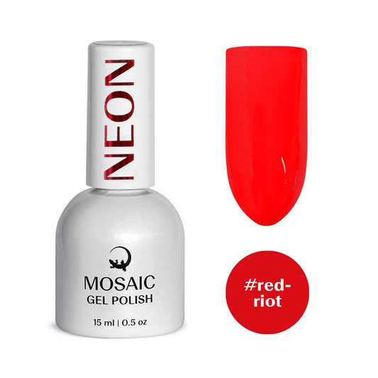 Gel Polish NEON Collection - RED RIOT 15ml  TPO free