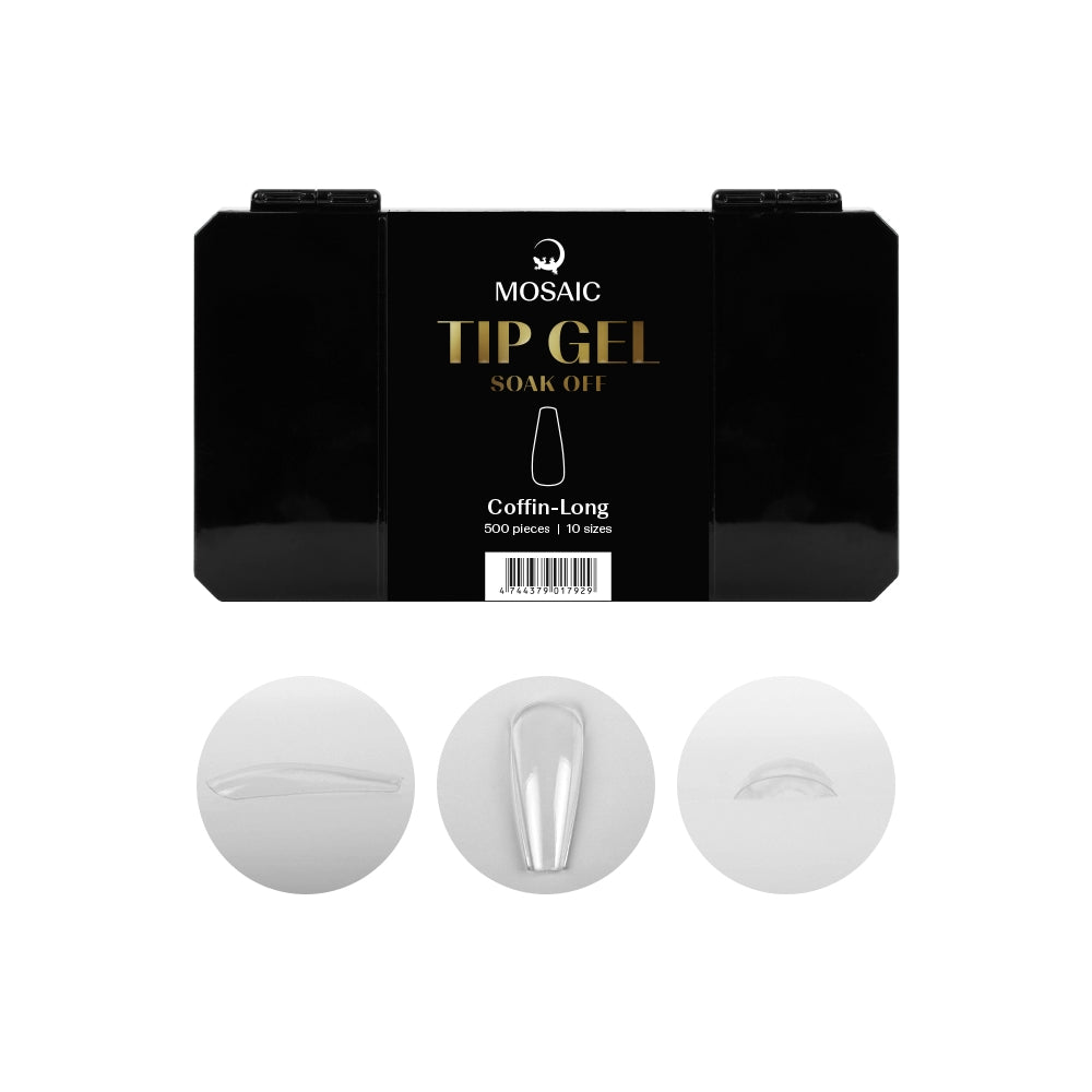 Tip Gel Soak Off - Coffin Long 500 pcs