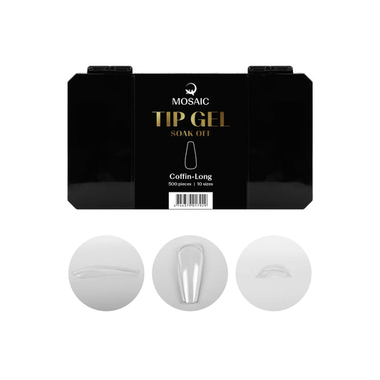 Tip Gel Soak Off - Coffin Long 500 pcs